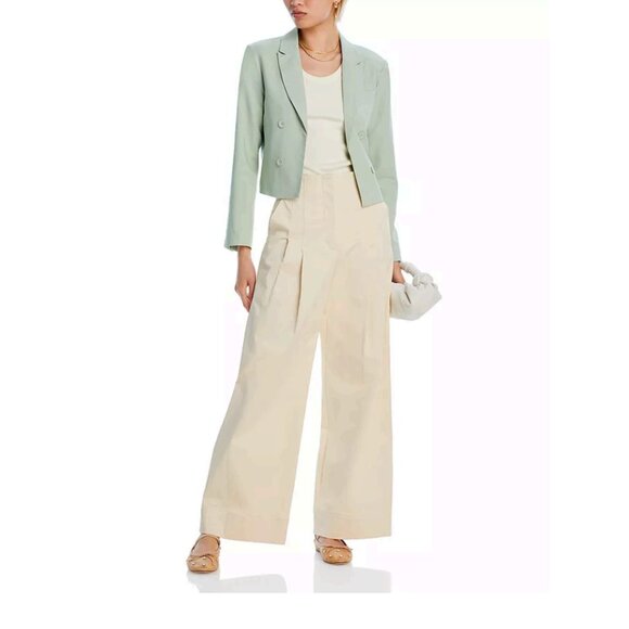 AQUA Cropped Blazer in Mint Size XS - Picture 7 of 12